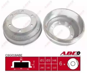 Барабан тормозной C6G018ABE ABE