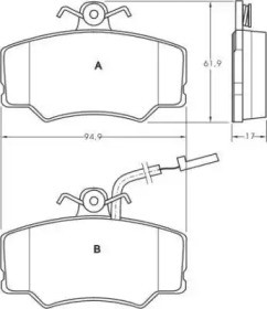 Колодки тормозные дисковые 36706 ABS