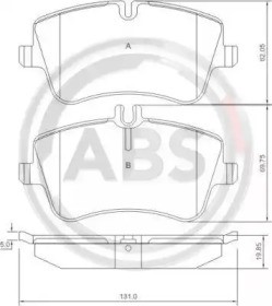 Колодки тормозные дисковые 37165 ABS