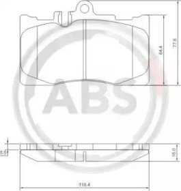 Колодки тормозные дисковые 37261 ABS