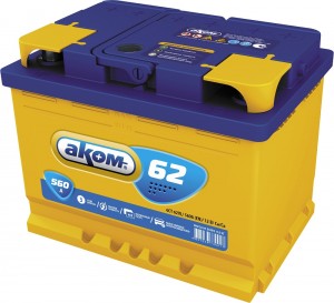 Аккумулятор АКОМ 62 Ач 560 А +/- СНГ 4607034730031 AKOM