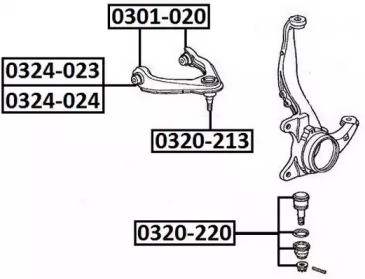 Рычаг подвески 0324-024 ASVA