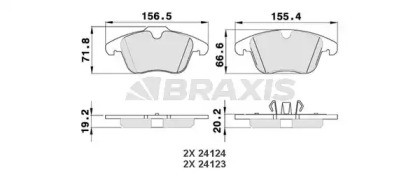 Колодки тормозные дисковые AA0044 BRAXIS