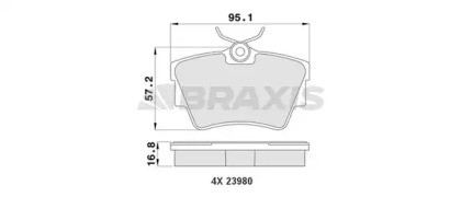 Колодки тормозные дисковые AA0070 BRAXIS
