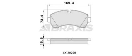 Колодки тормозные дисковые AA0177 BRAXIS