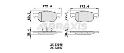 Колодки тормозные дисковые AA0229 BRAXIS