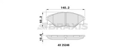 Колодки тормозные дисковые AA0457 BRAXIS