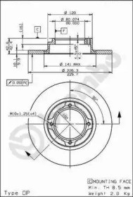 Диск тормозной 08.6858.10 BREMBO