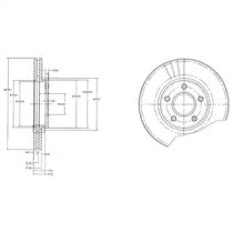 Диск тормозной BG3826 DELPHI