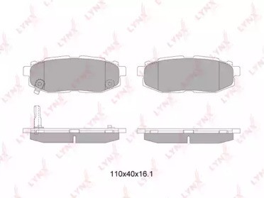 Колодки тормозные дисковые BD-7114 LYNXAUTO