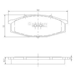 Колодки тормозные дисковые J3601034 H B JAKOPARTS NIPPARTS
