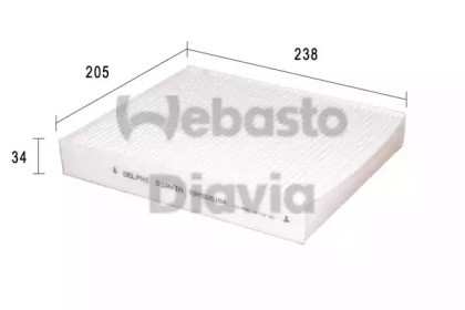 Фильтр салона 82D0325164A WEBASTO