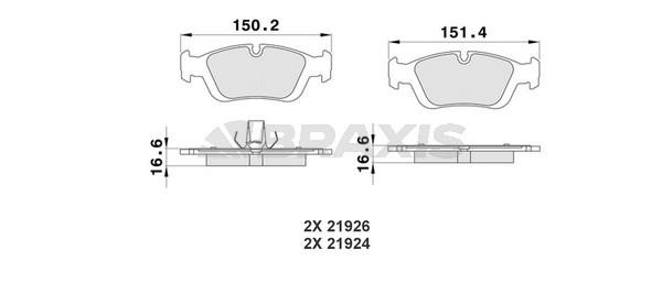Колодки тормозные дисковые AA0427 BRAXIS