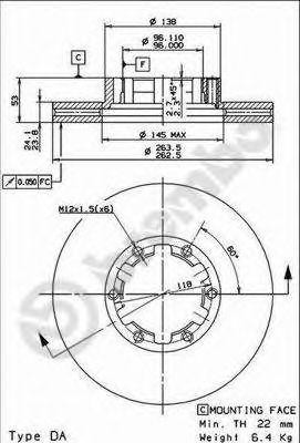 Диск тормозной 09.7118.10 BREMBO