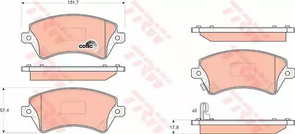 Колодки тормозные дисковые GDB3288 TRW LUCAS