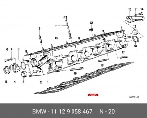Прокладки ДВС (комплект) 11 12 9 058 467 BMW