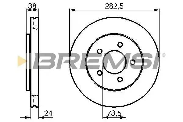 Диск тормозной DBB059V BREMSI