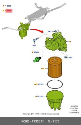 Фильтр топливный 1 930 091 FORD