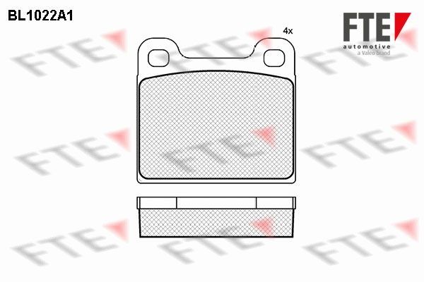 Колодки тормозные дисковые BL1022A1 FTE