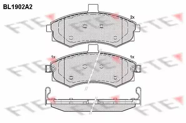 Колодки тормозные дисковые BL1902A2 FTE