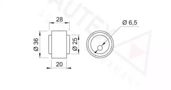 Ролик ремня ГРМ 651609 AUTEX