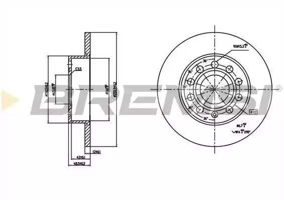 Диск тормозной DBB276S BREMSI