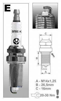 Свеча зажигания ER14YS BRISK
