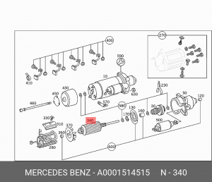 Ротор - якорь стартера A 000 151 45 15 MERCEDES BENZ