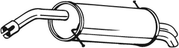 Глушитель - задняя часть системы ОГ 154-487 BOSAL