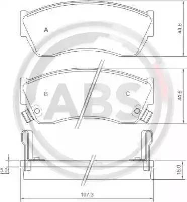 Колодки тормозные передние 36656 ABS