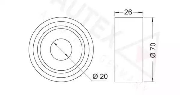 Ролик ремня приводного 641903 AUTEX