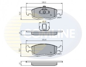 Колодки тормозные дисковые CBP01791 COMLINE