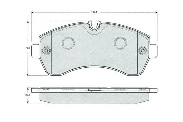 Колодки тормозные дисковые PF1424 PROCODIS FRANCE