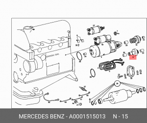 Бендикс стартера A 000 151 50 13 MERCEDES BENZ