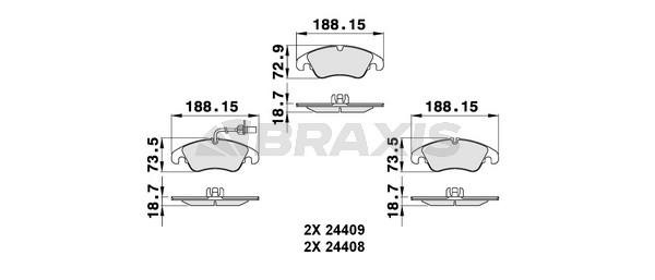 Колодки тормозные дисковые AB0129 BRAXIS