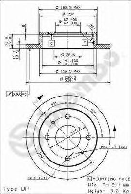 Диск тормозной BS7634 BRECO