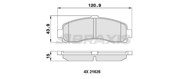 Колодки тормозные дисковые AA0057 BRAXIS