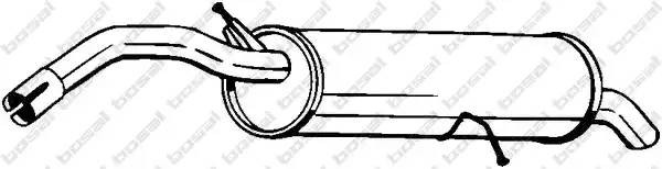 Глушитель - задняя часть системы ОГ 190-243 BOSAL
