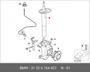 Амортизатор подвески 31 32 6 764 457 BMW
