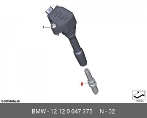 Свеча зажигания 12 12 0 047 375 BMW