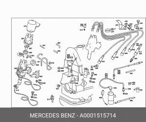 Щетка генератора A 000 151 57 14 MERCEDES BENZ