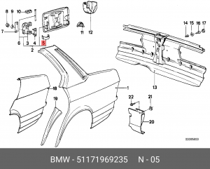 Скоба 51 17 1 969 235 BMW
