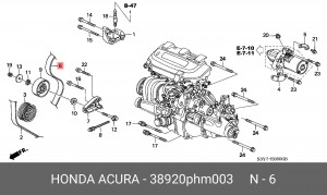 Ремень приводной 38920-PHM-003 HONDA ACURA