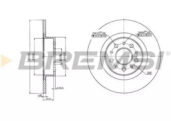 Диск тормозной DBB138S BREMSI