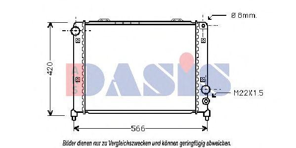 Радиатор охлаждения ДВС 010090N AKS DASIS