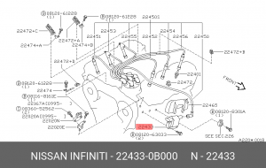 Катушка зажигания 22433-0B000 NISSAN INFINITI