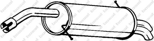 Глушитель - задняя часть системы ОГ 154-487 BOSAL