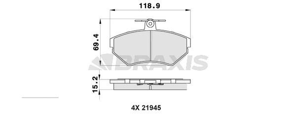 Колодки тормозные дисковые AA0028 BRAXIS