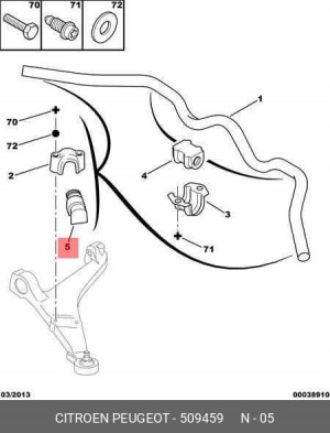 Втулка стабилизатора 5094 59 CITROEN PEUGEOT