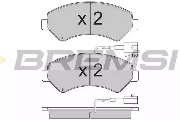 Колодки тормозные дисковые BP3323 BREMSI